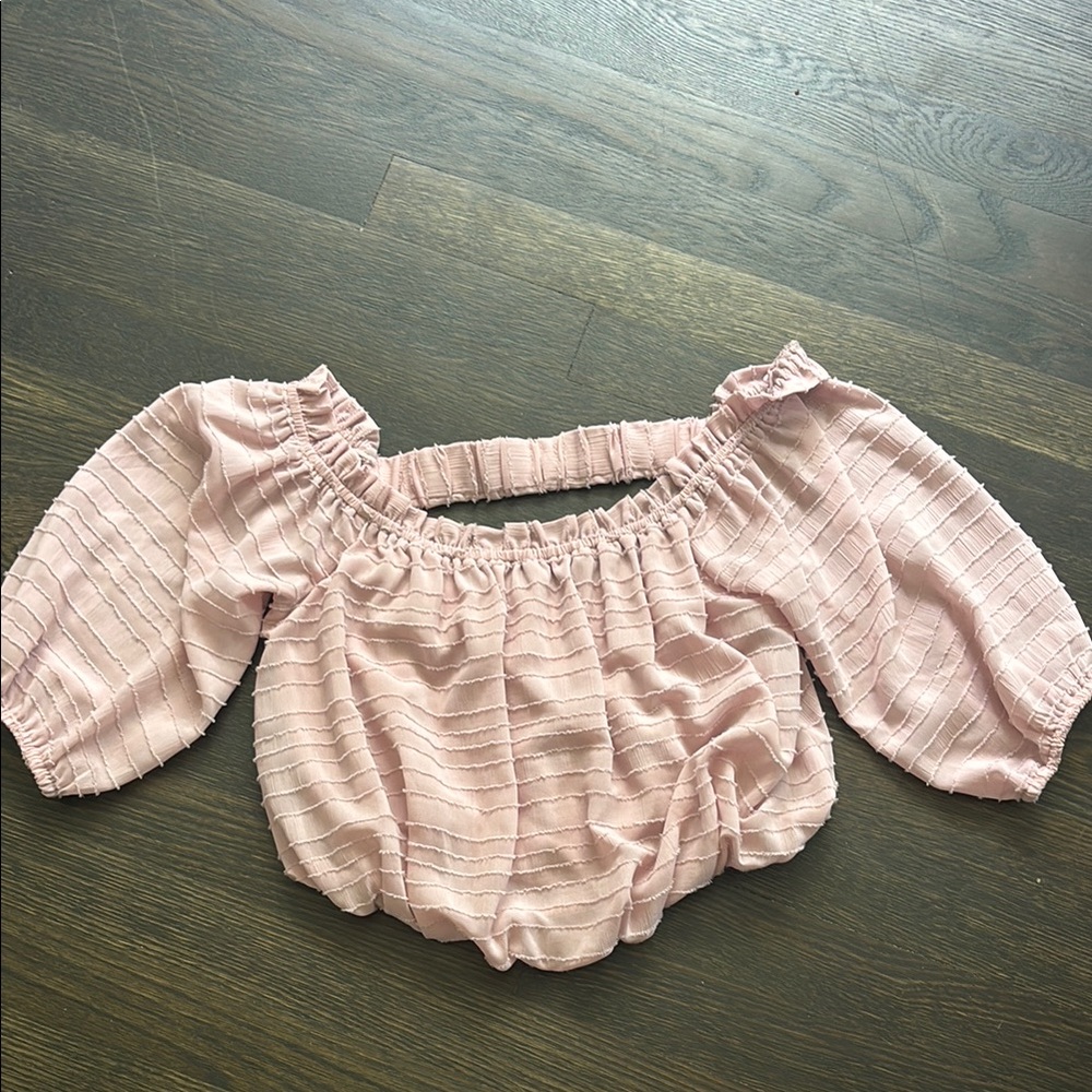 Pink Off-Shoulder Blouse
